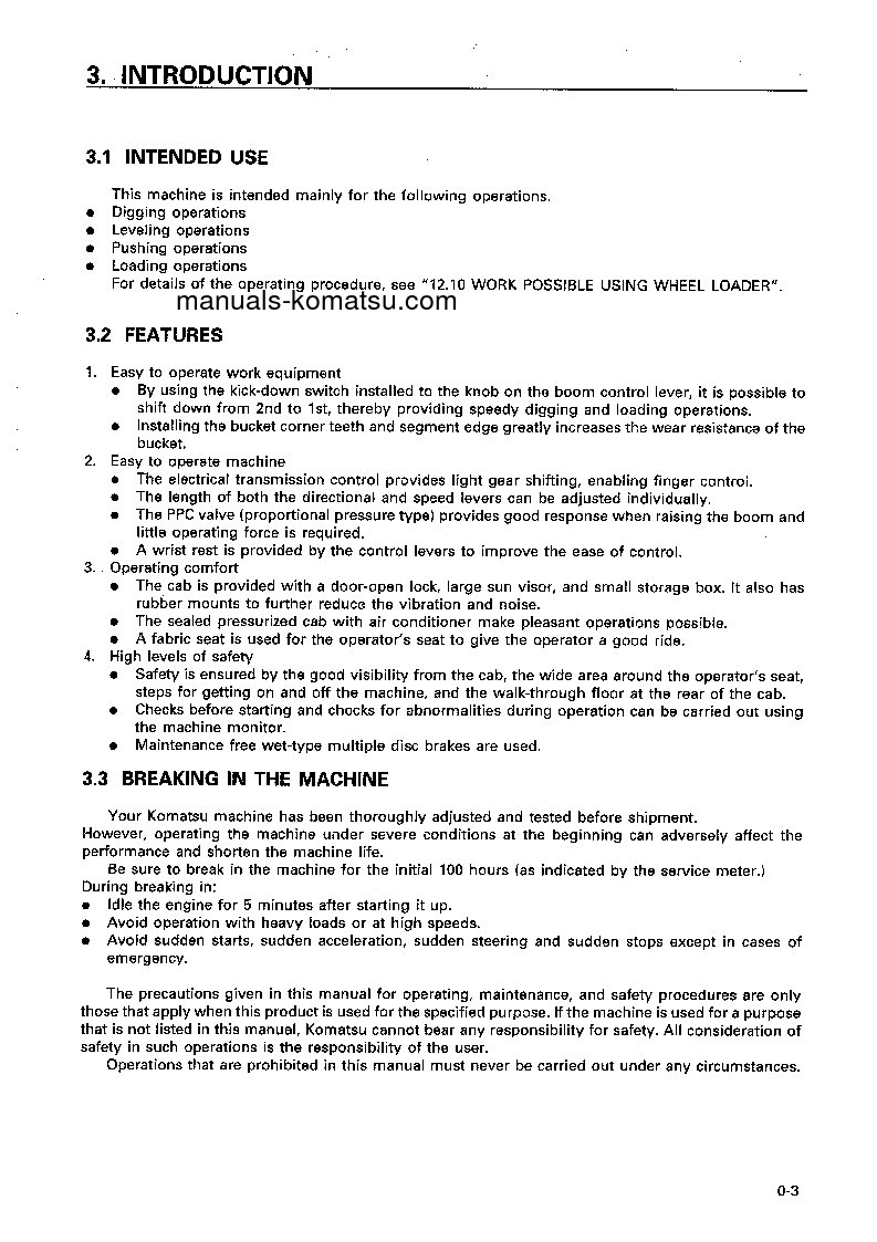 Protected: WA600-3(JPN) S/N 50001-50127 Operation manual (English)