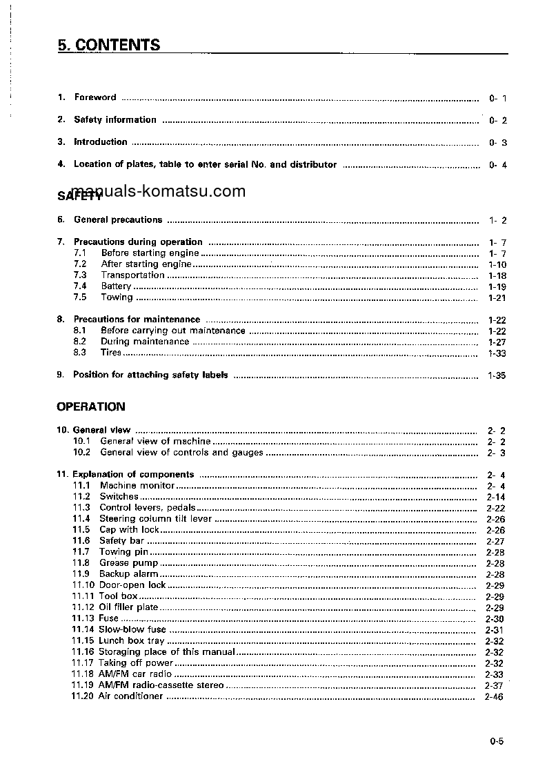 Protected: WA600-3(JPN) S/N 50001-50127 Operation manual (English)