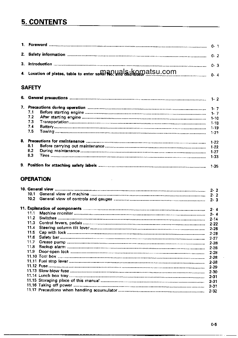 Protected: WA800-3(JPN) S/N 50001-UP Operation manual (English)