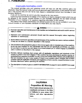 HD405-6(JPN) S/N 1001-1054 Operation manual (English)