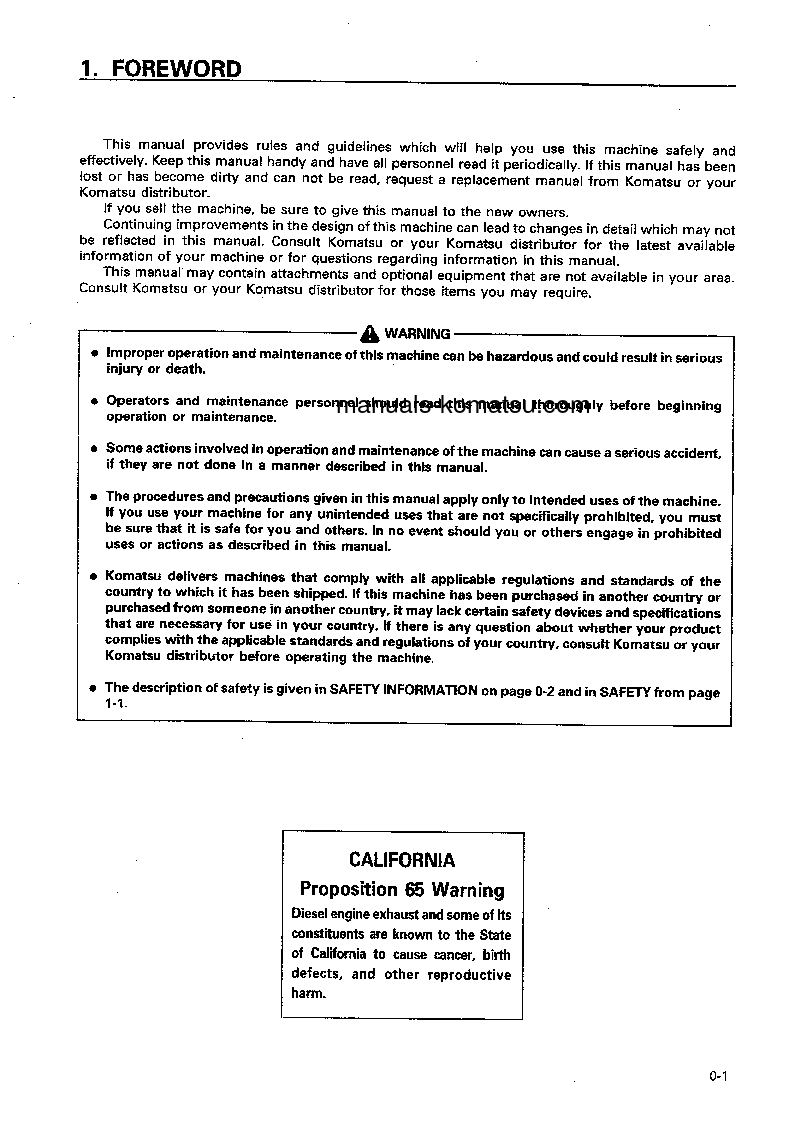 Protected: HD405-6(JPN) S/N 1001-1054 Operation manual (English)