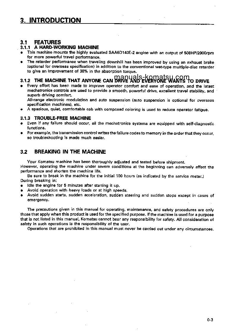 Protected: HD405-6(JPN) S/N 1001-1054 Operation manual (English)