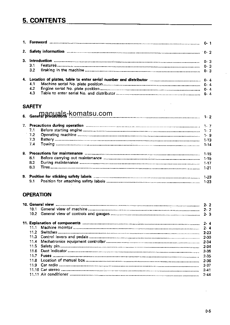 Protected: HD405-6(JPN) S/N 1001-1054 Operation manual (English)