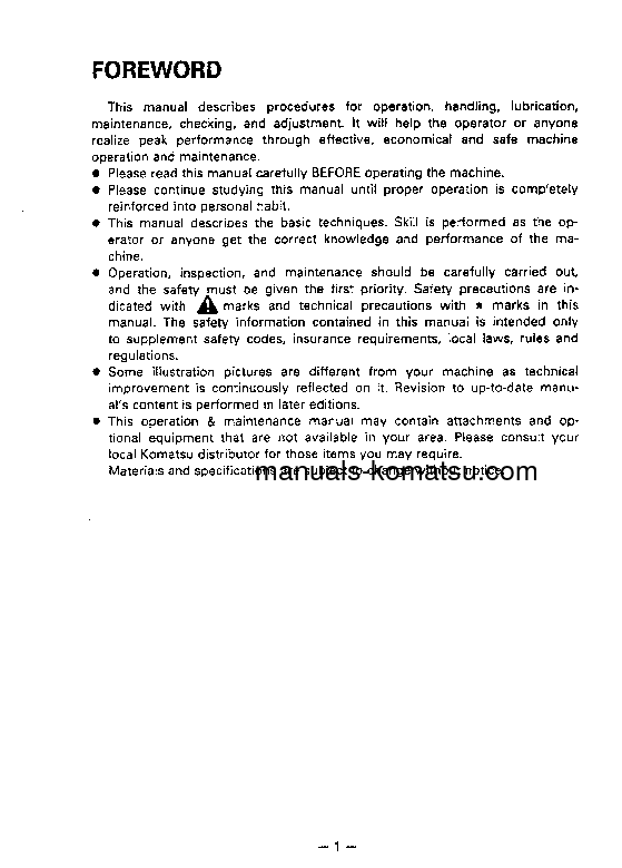 Protected: D375A-2(JPN) S/N 16001-16078 Operation manual (English)