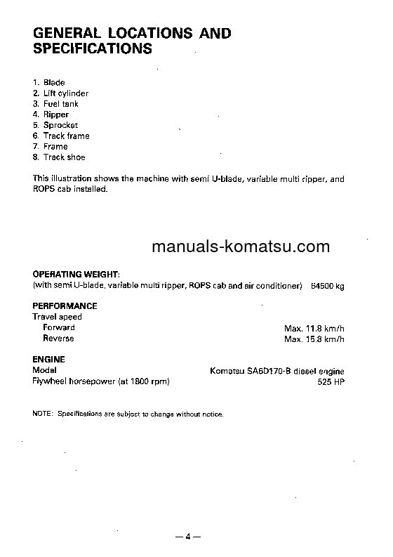 Protected: D375A-2(JPN) S/N 16079-16304 Operation manual (English)
