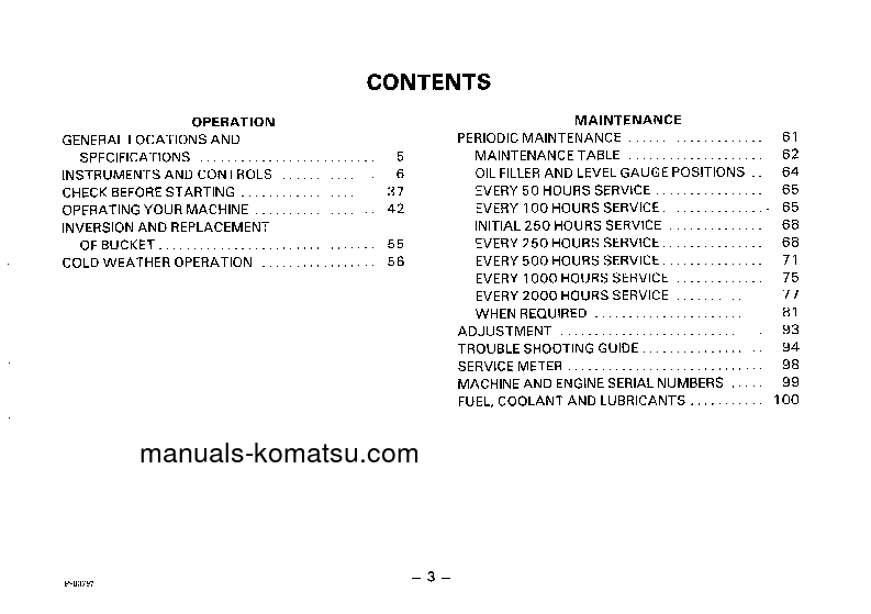 Protected: PC120-3(JPN) S/N 21100-UP Operation manual (English)