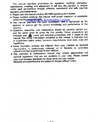 PC120-5(JPN) S/N 30001-36600 Operation manual (English)