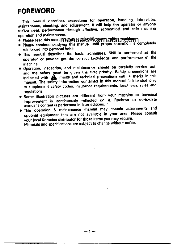 Protected: PC120-5(JPN) S/N 30001-36600 Operation manual (English)