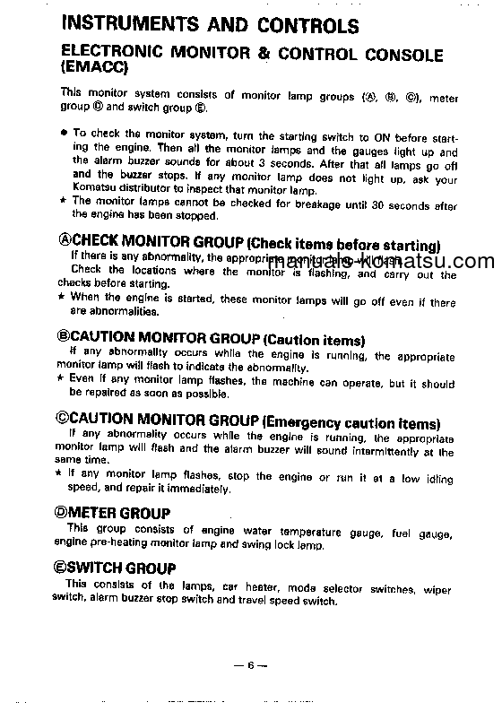 Protected: PC120-5(JPN) S/N 30001-36600 Operation manual (English)