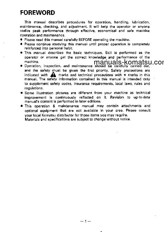 Protected: PC120-5(JPN) S/N A40001-UP Operation manual (English)