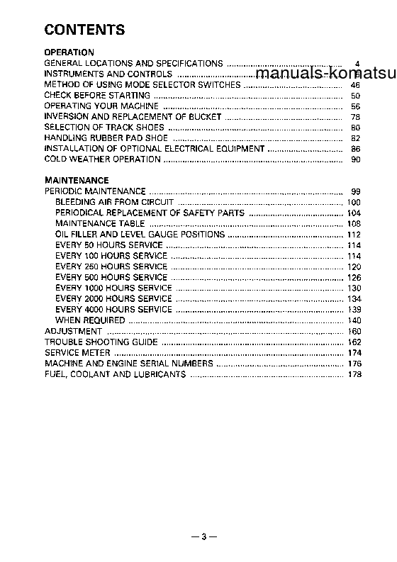 Protected: PC120-5(JPN) S/N A40001-UP Operation manual (English)
