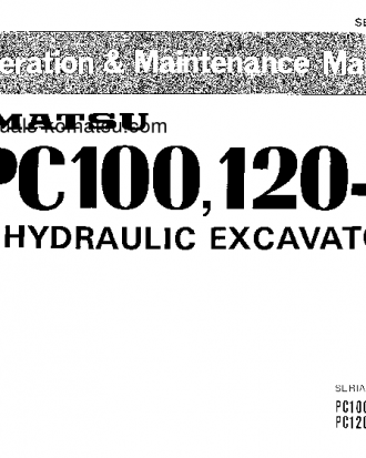 PC120-3(JPN)-C SPEC S/N 18001-UP Operation manual (English)