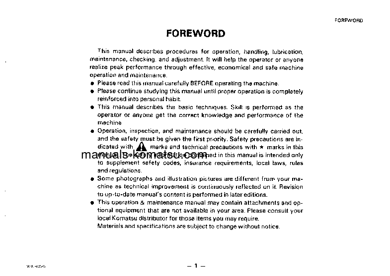 Protected: PF55L-1(JPN) S/N 10001-UP Operation manual (English)