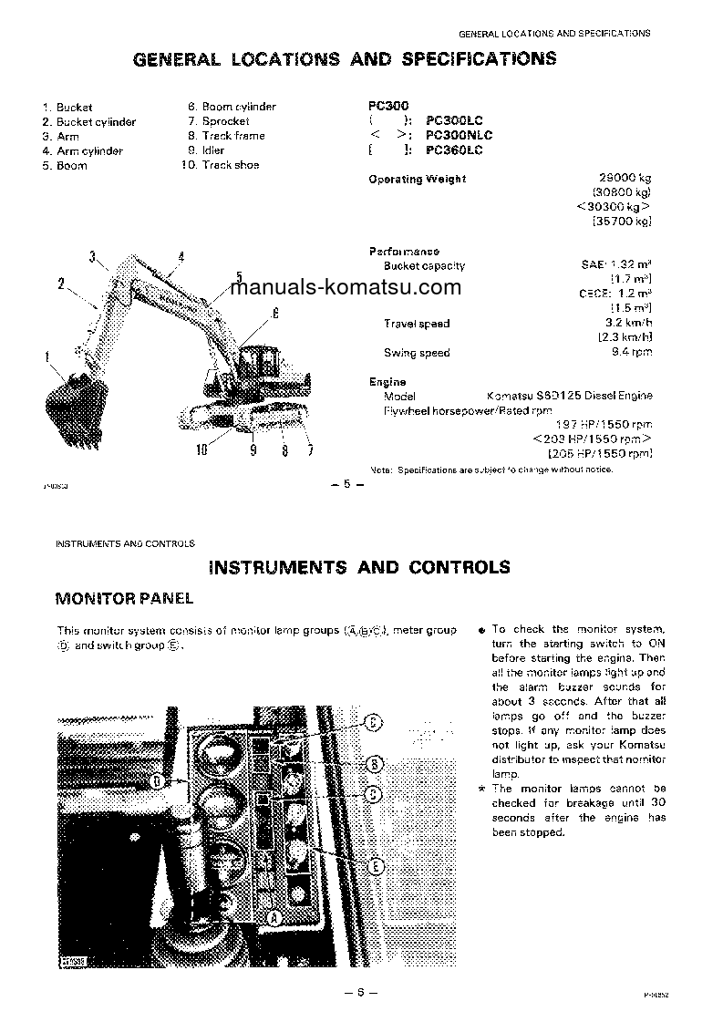 Protected: PC300-3(GBR) S/N K10001-UP Operation manual (English)