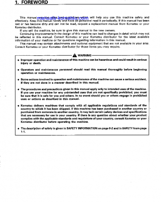PC400LC-5(JPN)-A S/N 20603-UP Operation manual (English)