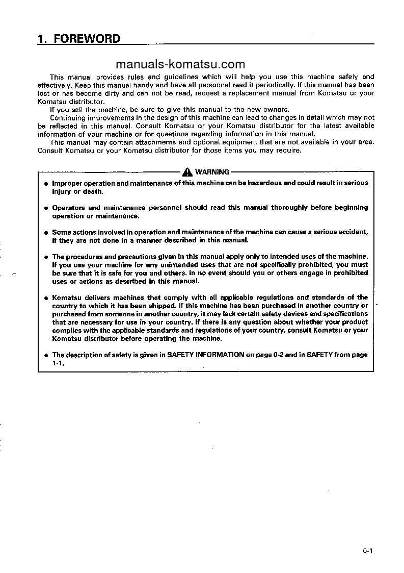 Protected: PC400LC-5(JPN)-MIGHTY S/N 20603-UP Operation manual (English)