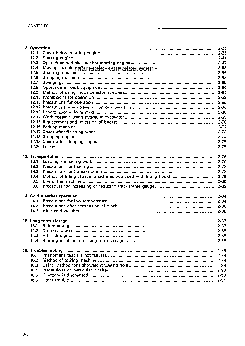 Protected: PC400LC-5(JPN)-MIGHTY S/N 20603-UP Operation manual (English)