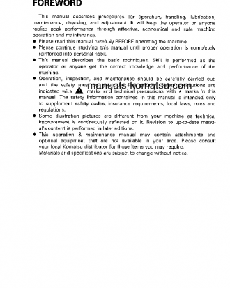 PC400LC-5(JPN)-CUSTOM S/N 20603-UP Operation manual (English)