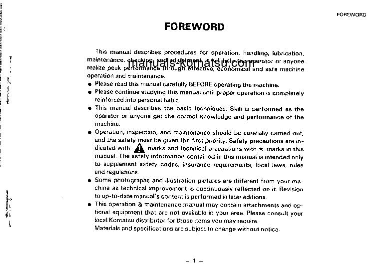 Protected: PC650-3(JPN) S/N 10501-10660 Operation manual (English)