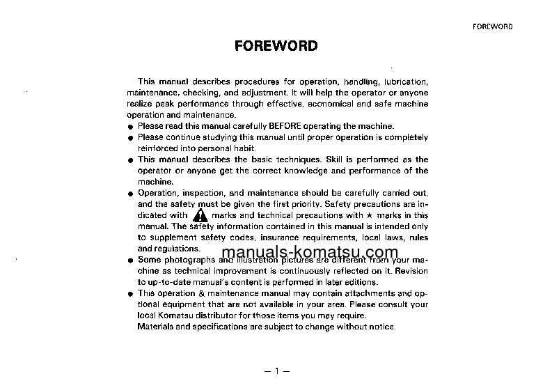 Protected: PC650-3(JPN) S/N 10661-UP Operation manual (English)