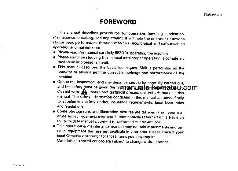 Protected: PW60-3(JPN) S/N 2001-UP Operation manual (English)