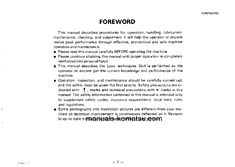 Protected: PW100-3(JPN) S/N 1851-2300 Operation manual (English)