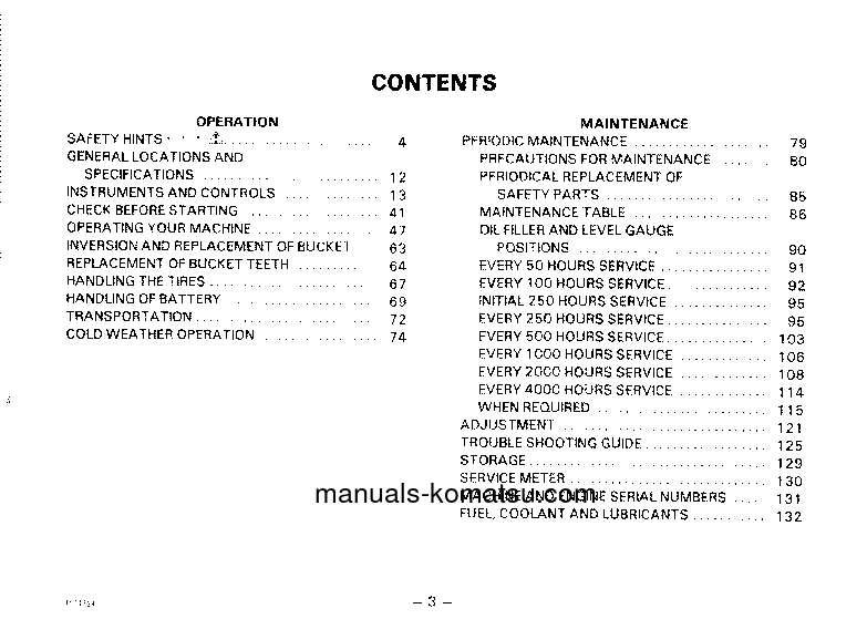 Protected: PW100-3(JPN) S/N 1851-2300 Operation manual (English)
