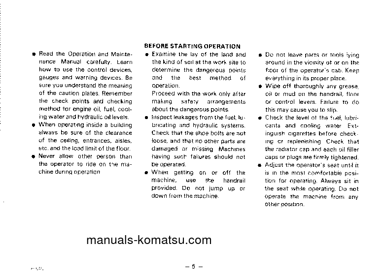Protected: PW100-3(JPN) S/N 1851-2300 Operation manual (English)