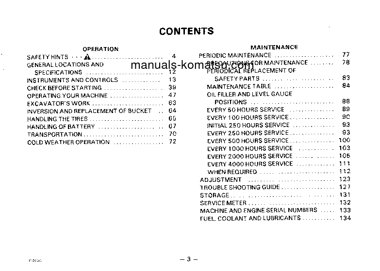 Protected: PW100-3(JPN) S/N 2301-2491 Operation manual (English)