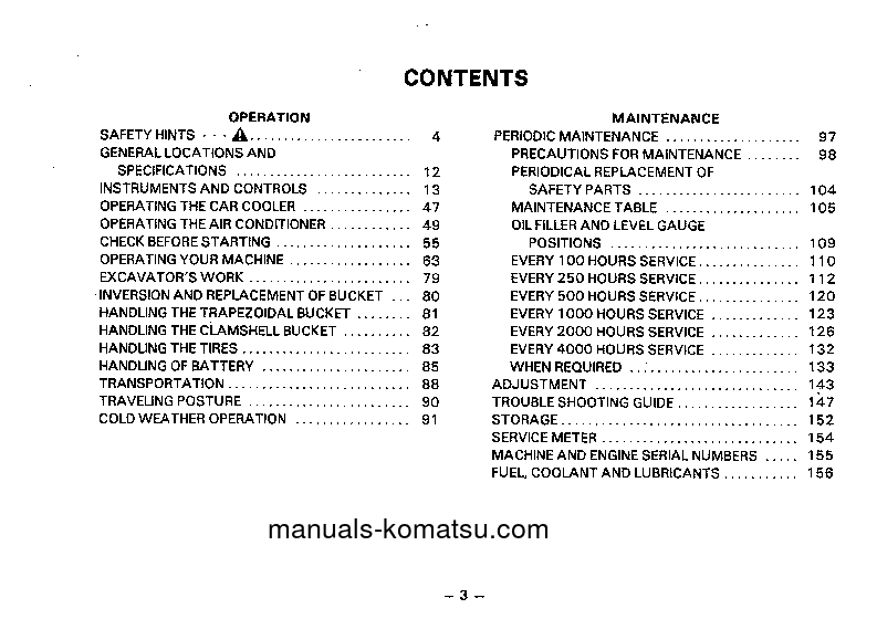 Protected: PW210-1(JPN) S/N 10001-UP Operation manual (English)