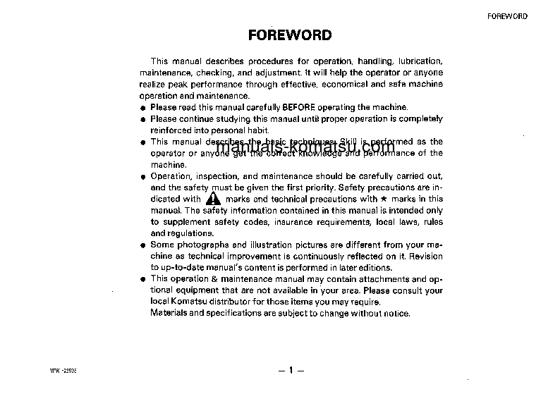 Protected: PW05-1(JPN) S/N 1001-UP Operation manual (English)