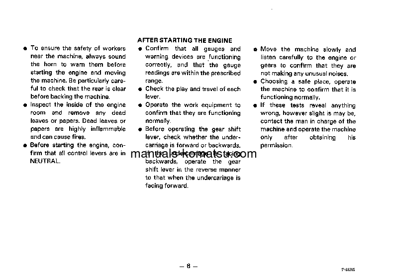 Protected: PW05-1(JPN) S/N 1001-UP Operation manual (English)