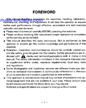 PC05-6(JPN) S/N 11301-11700 Operation manual (English)