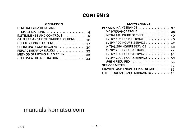 Protected: PC05-6(JPN) S/N 11301-11700 Operation manual (English)
