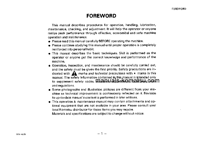 Protected: PC07-1(JPN) S/N 10001-UP Operation manual (English)