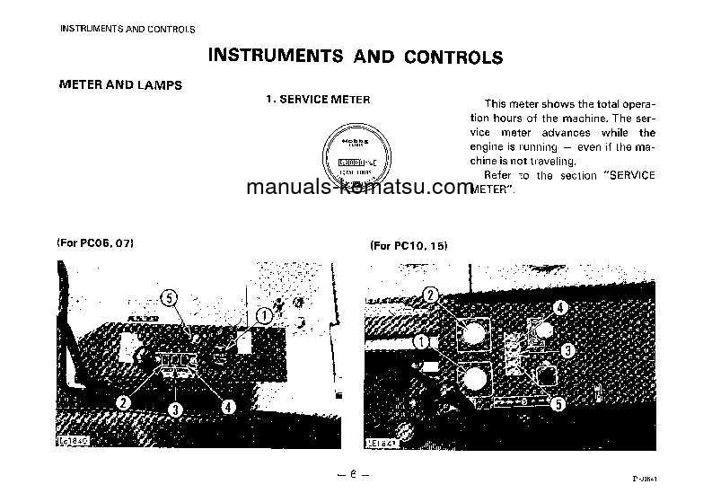 Protected: PC07-1(JPN) S/N 10001-UP Operation manual (English)