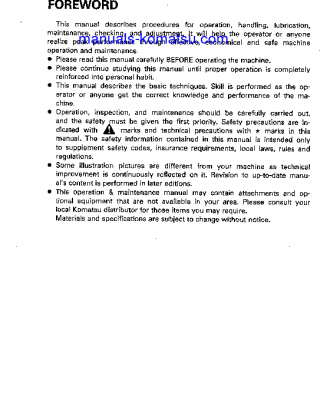 PC20-7(JPN) S/N 35001-UP Operation manual (English)