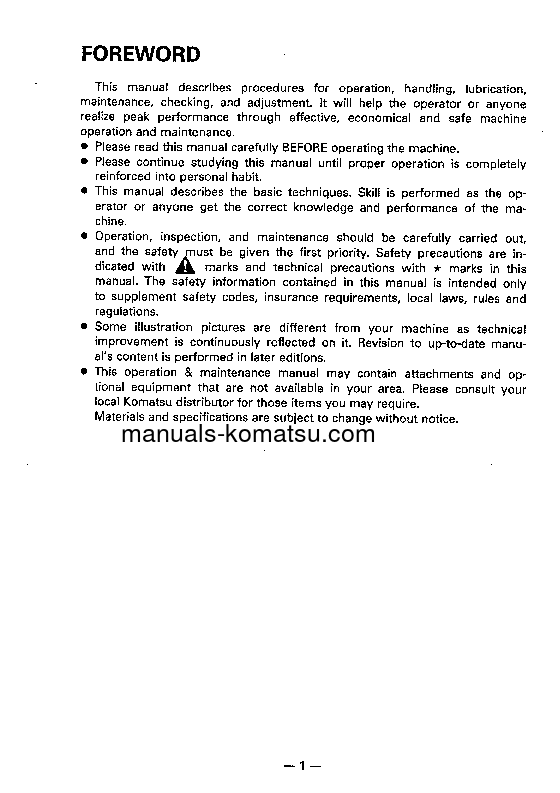 Protected: PC20-7(JPN) S/N 35001-UP Operation manual (English)