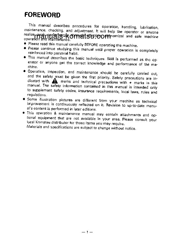 Protected: PC45-1(JPN) S/N 1001-UP Operation manual (English)