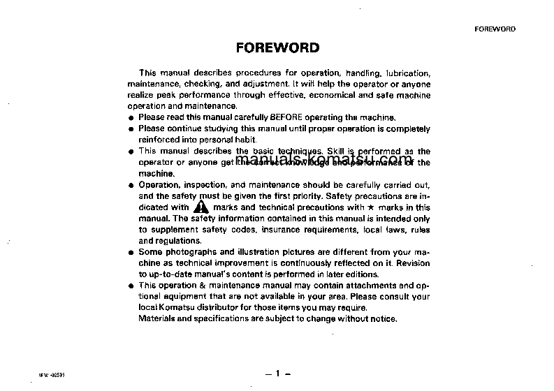 Protected: PC50UU-1(JPN) S/N 1001-3400 Operation manual (English)