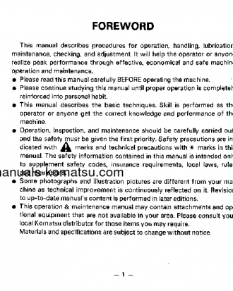 PC80-3(JPN) S/N 2001-UP Operation manual (English)