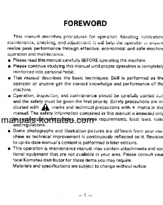 PC150-3(JPN) S/N 3687-UP Operation manual (English)