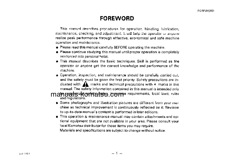 Protected: PC150HD-3(JPN) S/N 1001-UP Operation manual (English)