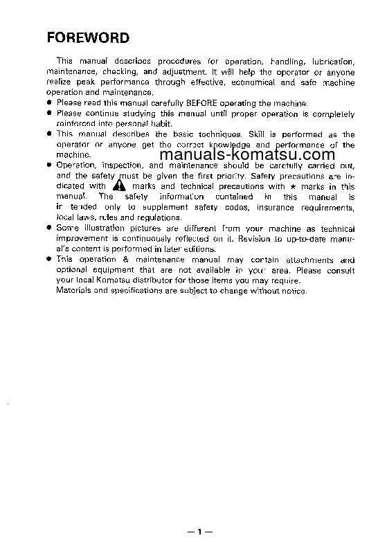 Protected: PC150-5(JPN) S/N 6001-6437 Operation manual (English)