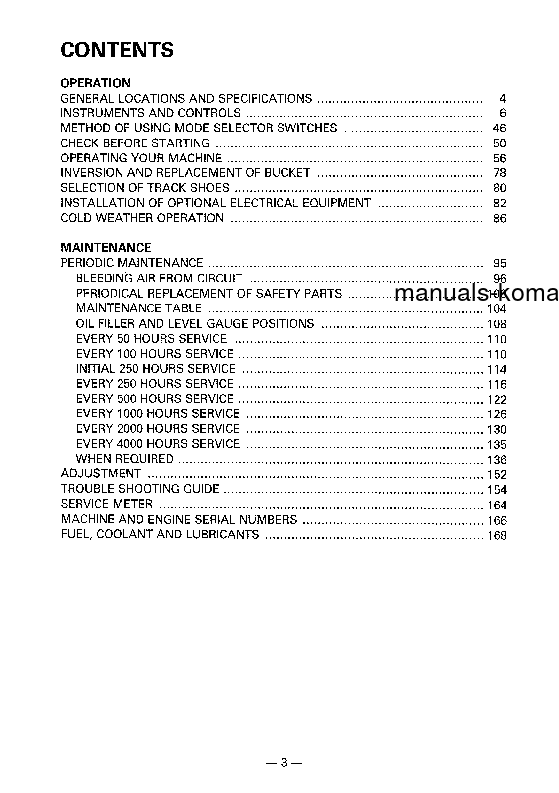Protected: PC150-5(JPN) S/N 6001-6437 Operation manual (English)