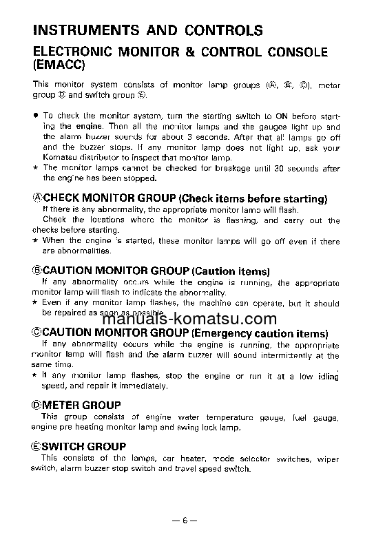 Protected: PC150-5(JPN) S/N 6001-6437 Operation manual (English)