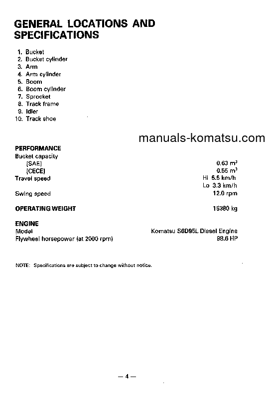 Protected: PC150-5(JPN) S/N 6438-UP Operation manual (English)