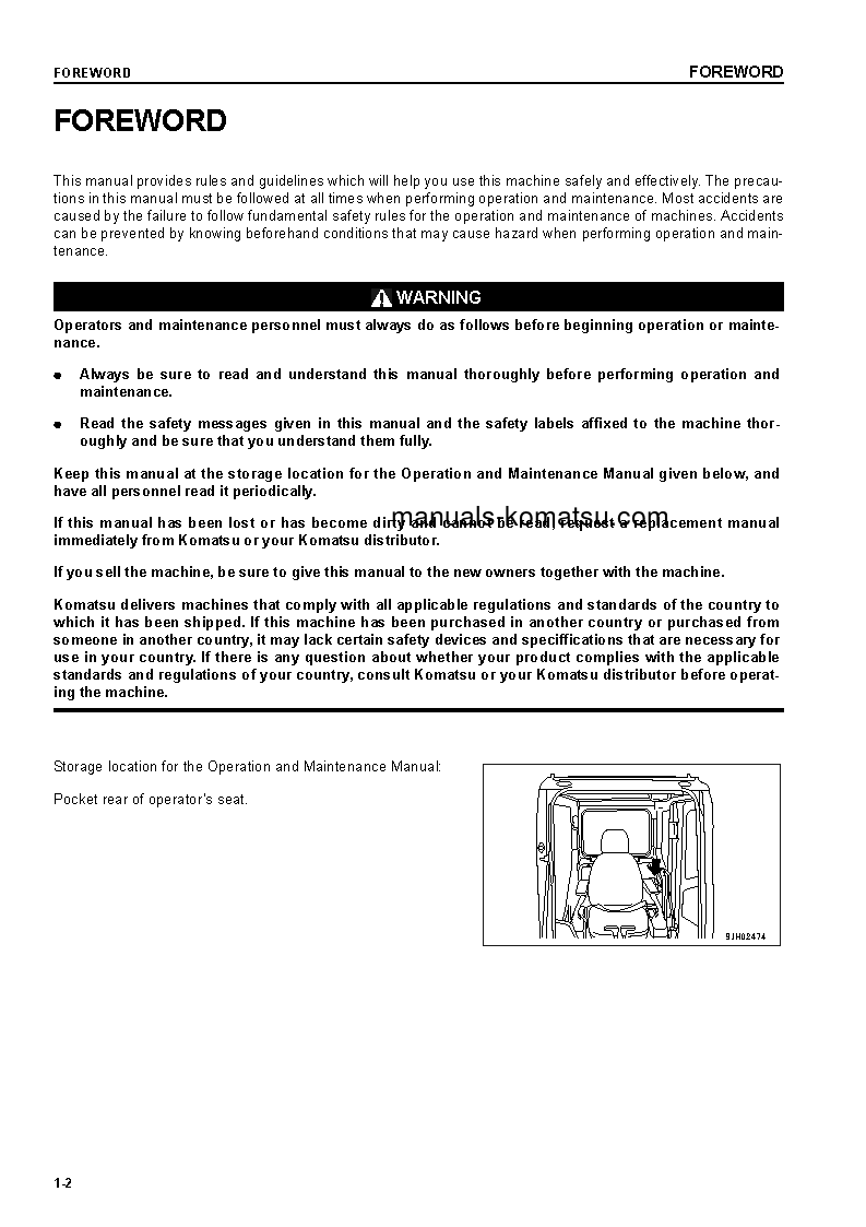 Protected: PC1800-6(JPN) S/N 10011 Operation manual (English)