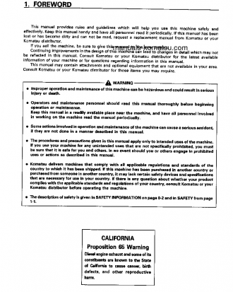 D155A-2(JPN)-EMISSION ENG S/N 57001-57284 Operation manual (English)