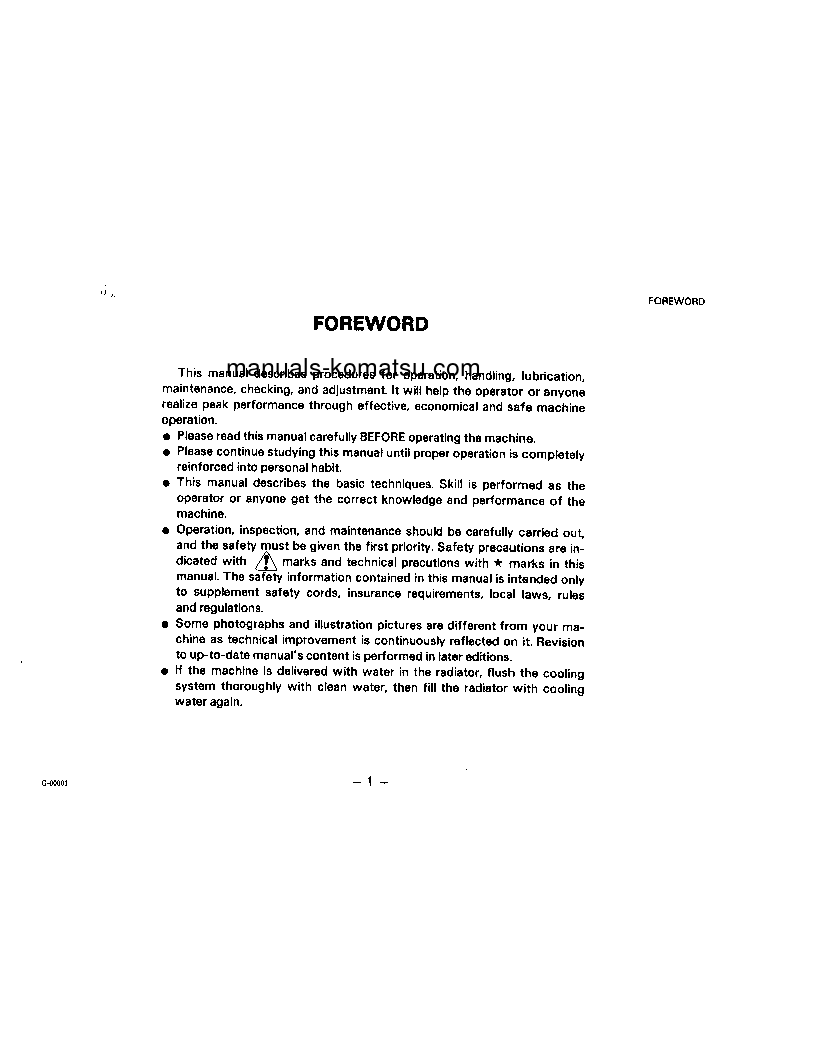 Protected: GD825A-1(JPN) S/N 10002-UP Operation manual (English)